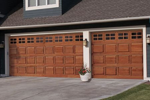Wood Grain Steel Garage Doors