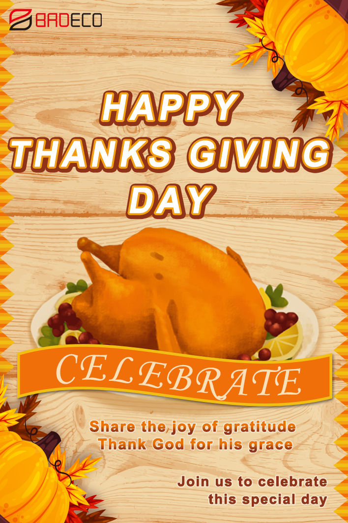BRDECO Wish You Happy Thanksgiving Day