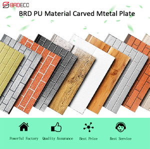 PU Metal Carved Insulated Sandwich Wall Panel